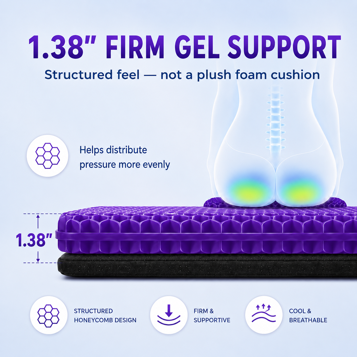CloudSeat Purple Gel Seat Cushion